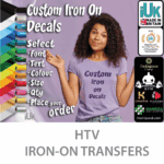 Custom Iron On Transfers, Custom HTV Stickers